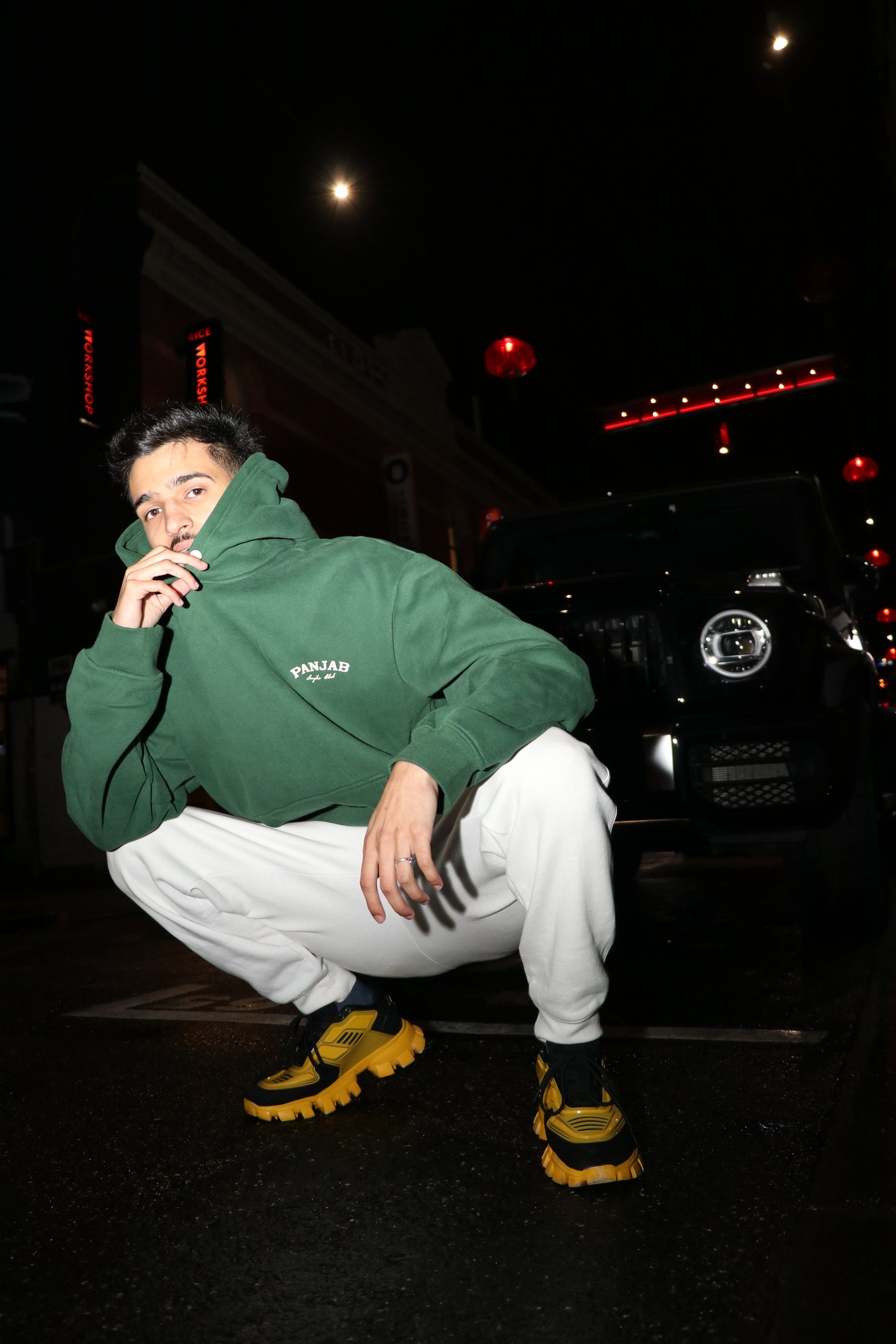 Sanjha Club Oversized Hoodie (Green)