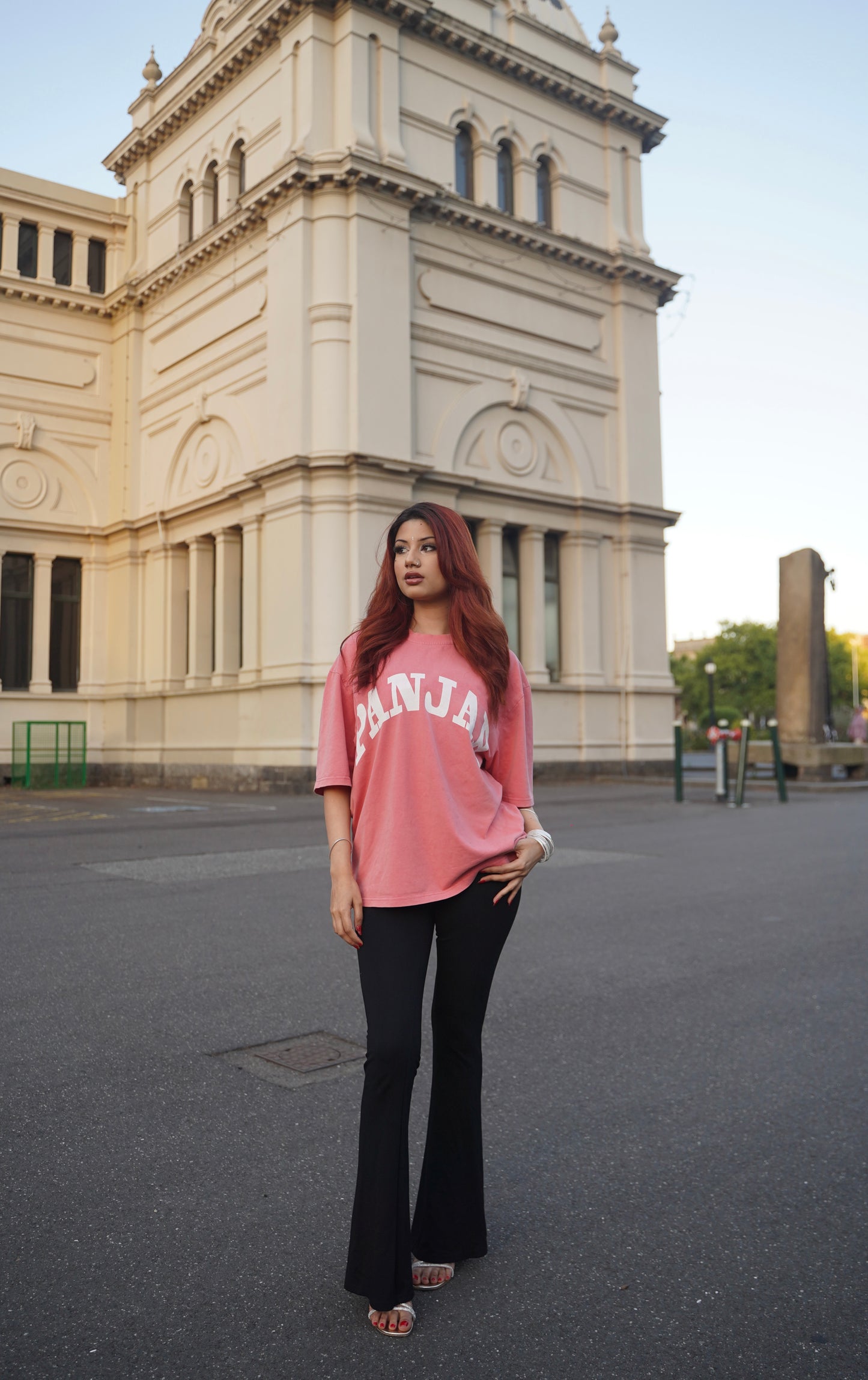 Land Of Five Rivers Oversized T-Shirt (Faded Pink)