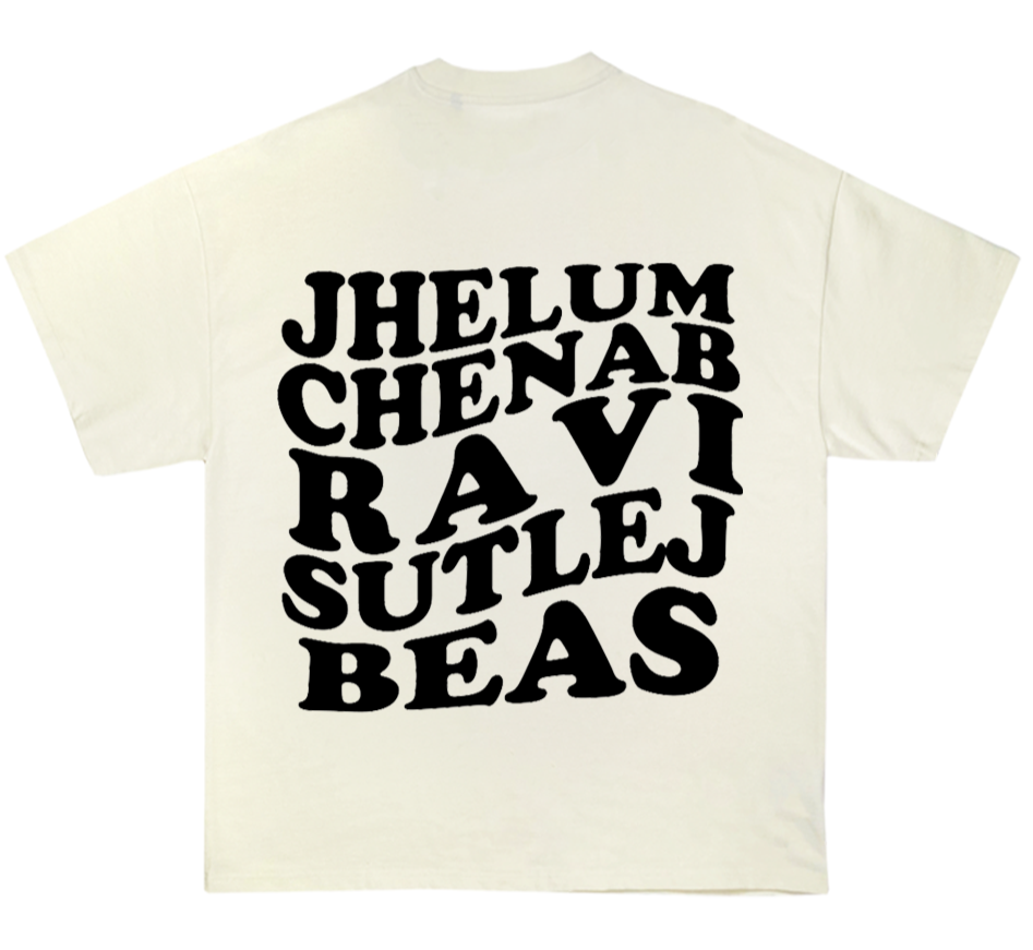 Five Rivers Oversized T-Shirt (White)