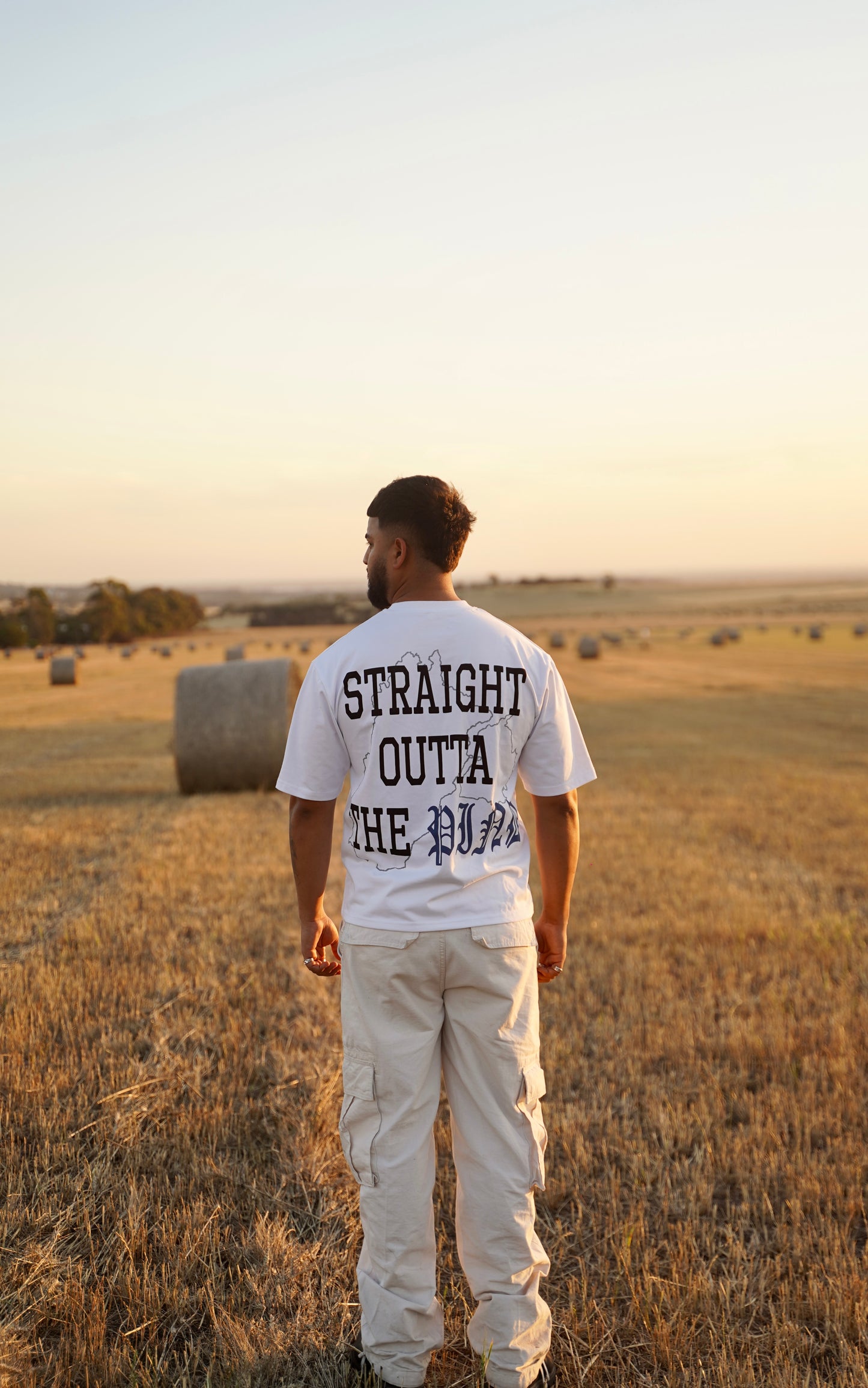 Straight Outta The Pind Oversized T-Shirt (White)