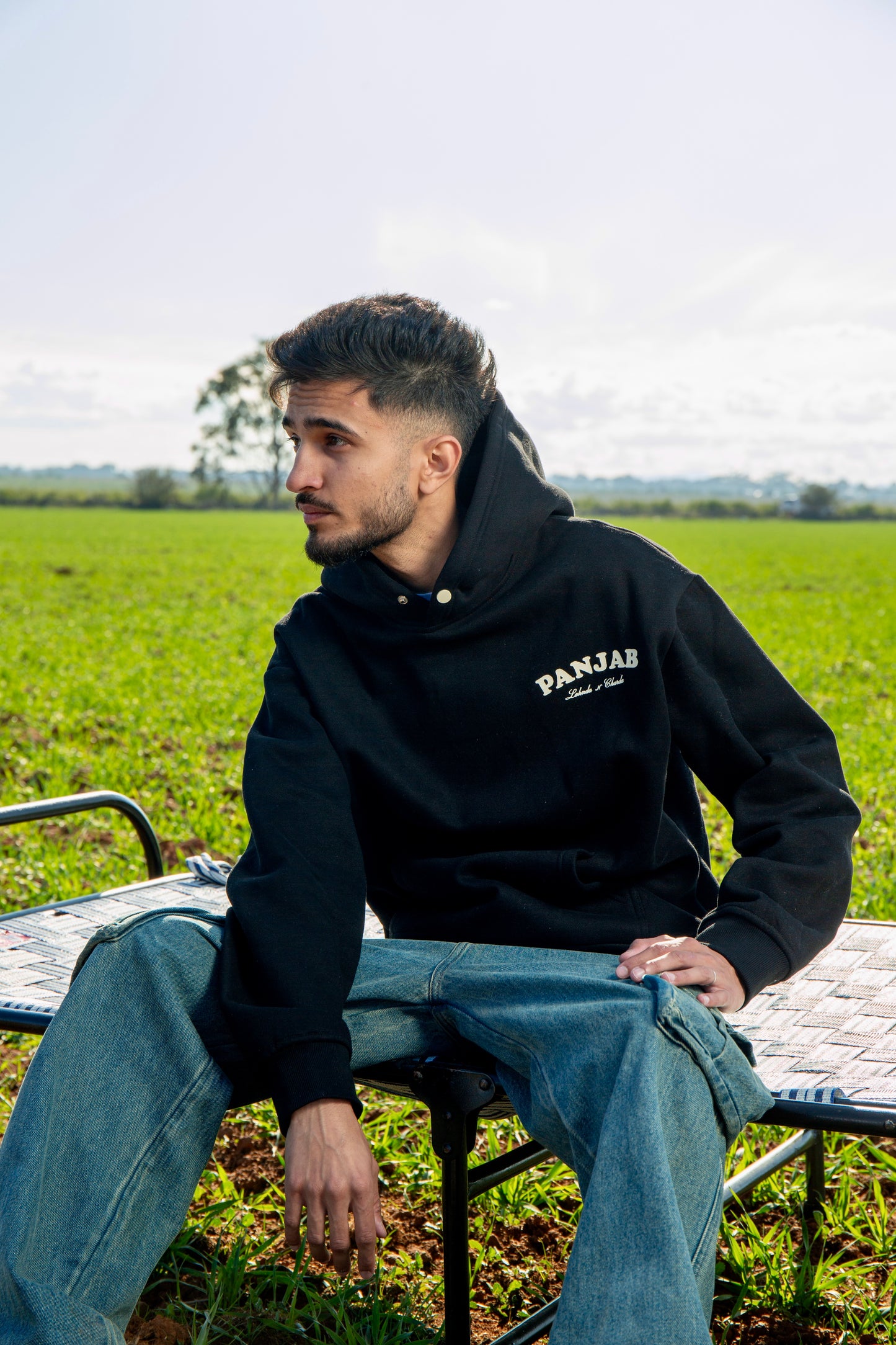 Charda and Lehnda Oversized Hoodie (Black)