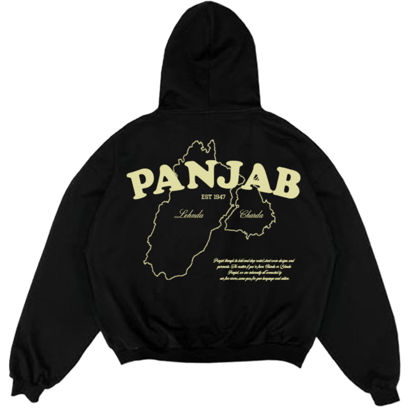 Charda and Lehnda Oversized Hoodie (Black)