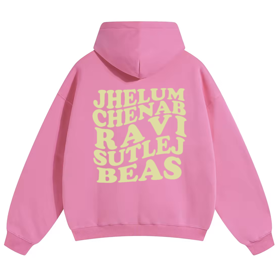 Five Rivers Oversized Hoodie (Pink)