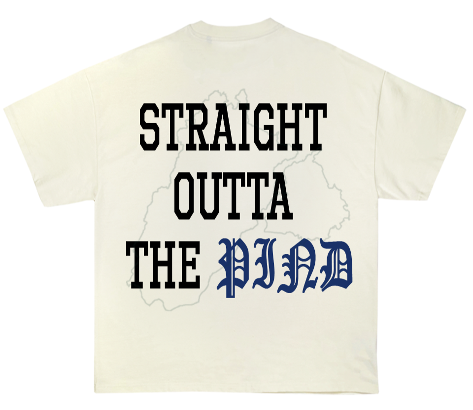 Straight Outta The Pind Oversized T-Shirt (White)