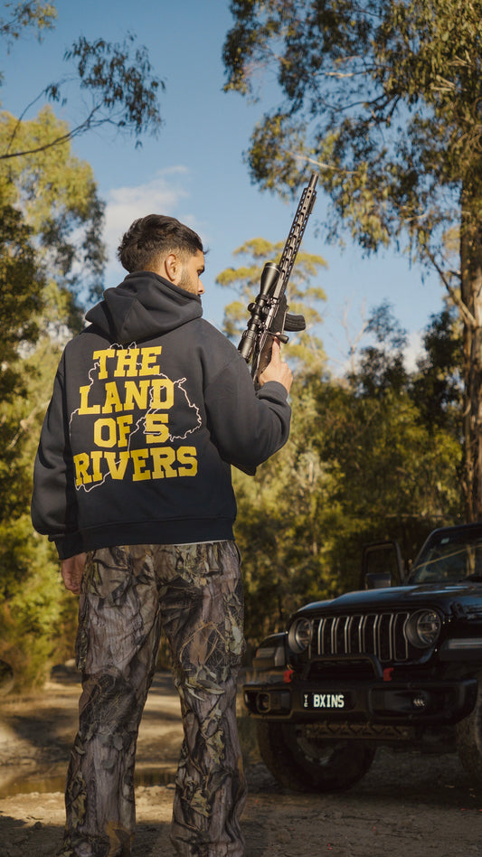 Land of Five Rivers Oversized Hoodie (Blue)